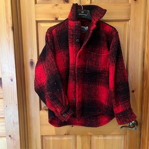 Earth Ragz heavy red buffalo plaid chunky shacket